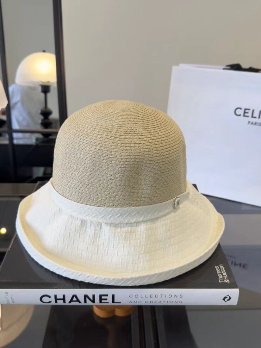 ❤️Chanel straw hat, lantern hat, head circumference 57cm